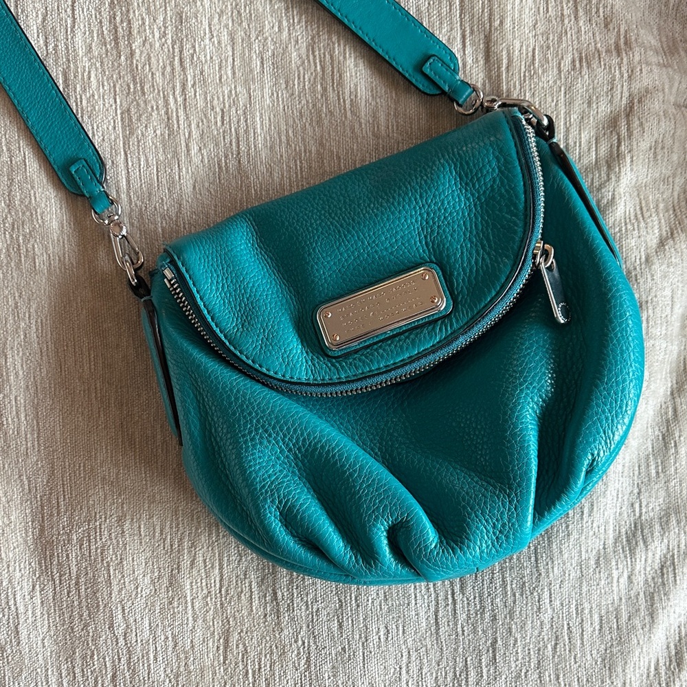 Marc Jacobs Teal Pebbled Leather Crossbody